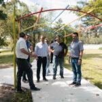 Llamosas recorrió las obras de pavimentación en calle Dinkeldein